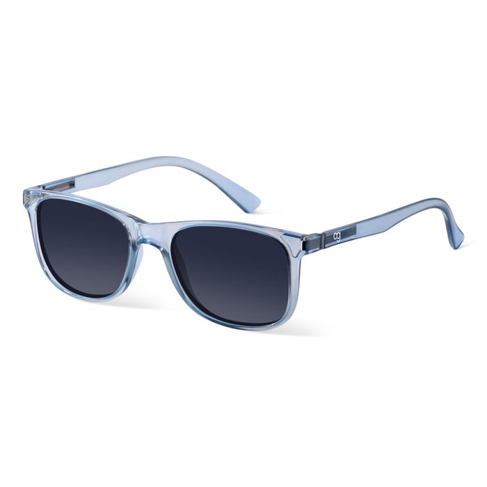 The Ringo | Square Glossy Clear Gray Sunglasses