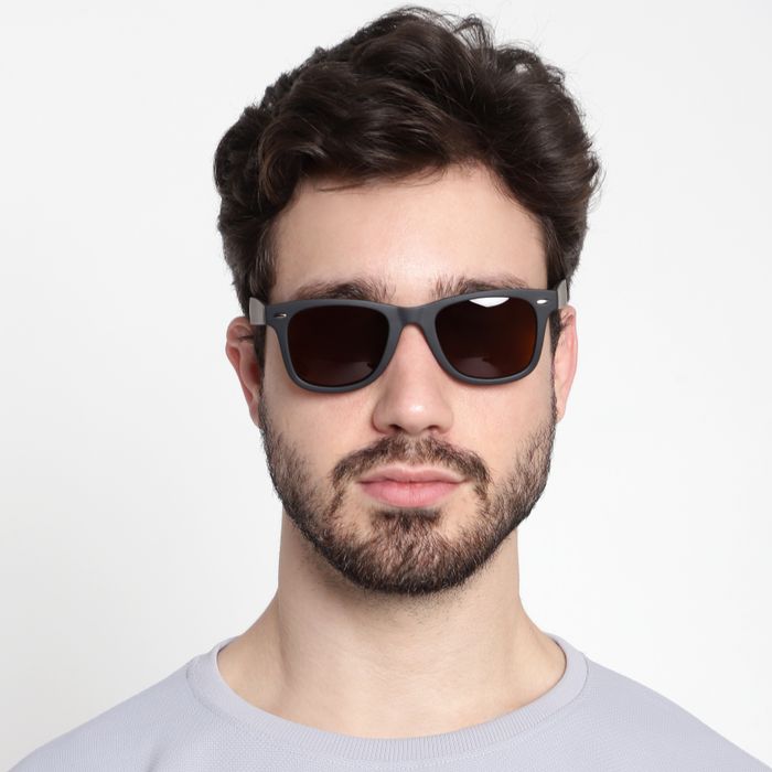 Buy Wanderer Black X Brown Polarized Wayfarer Sunglasses Men Woggles
