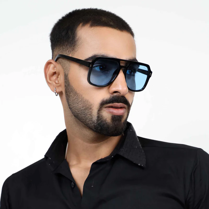 Red Pappy Pyre Blue Aviator Sunglasses



