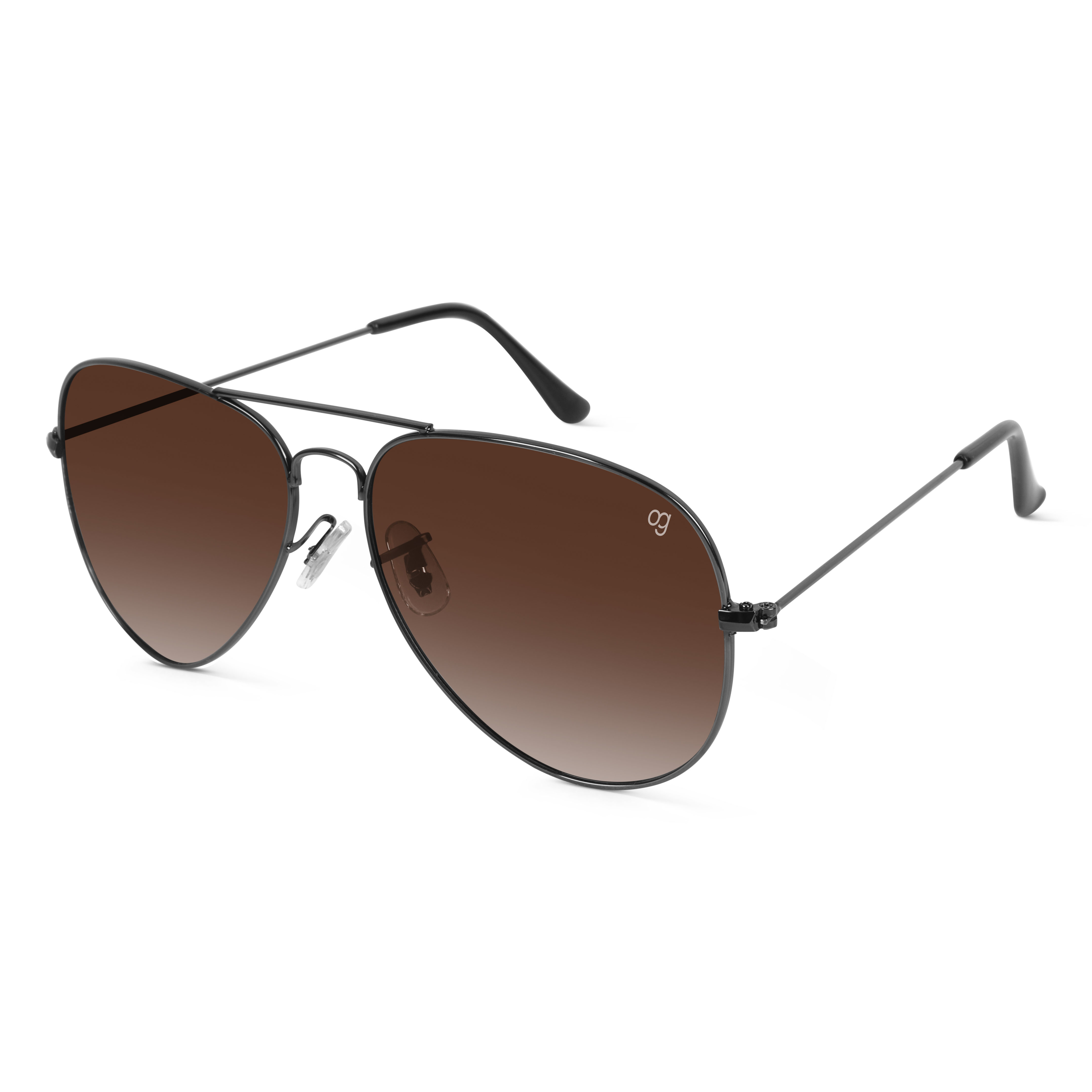 Shop Aethern Brown Aviator Sunglasses