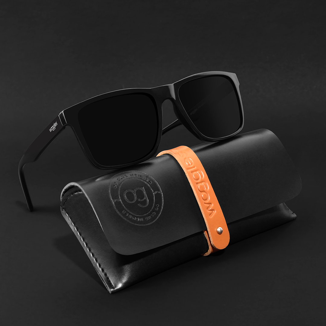 Shop Auralite Black Polarized Square Sunglasses