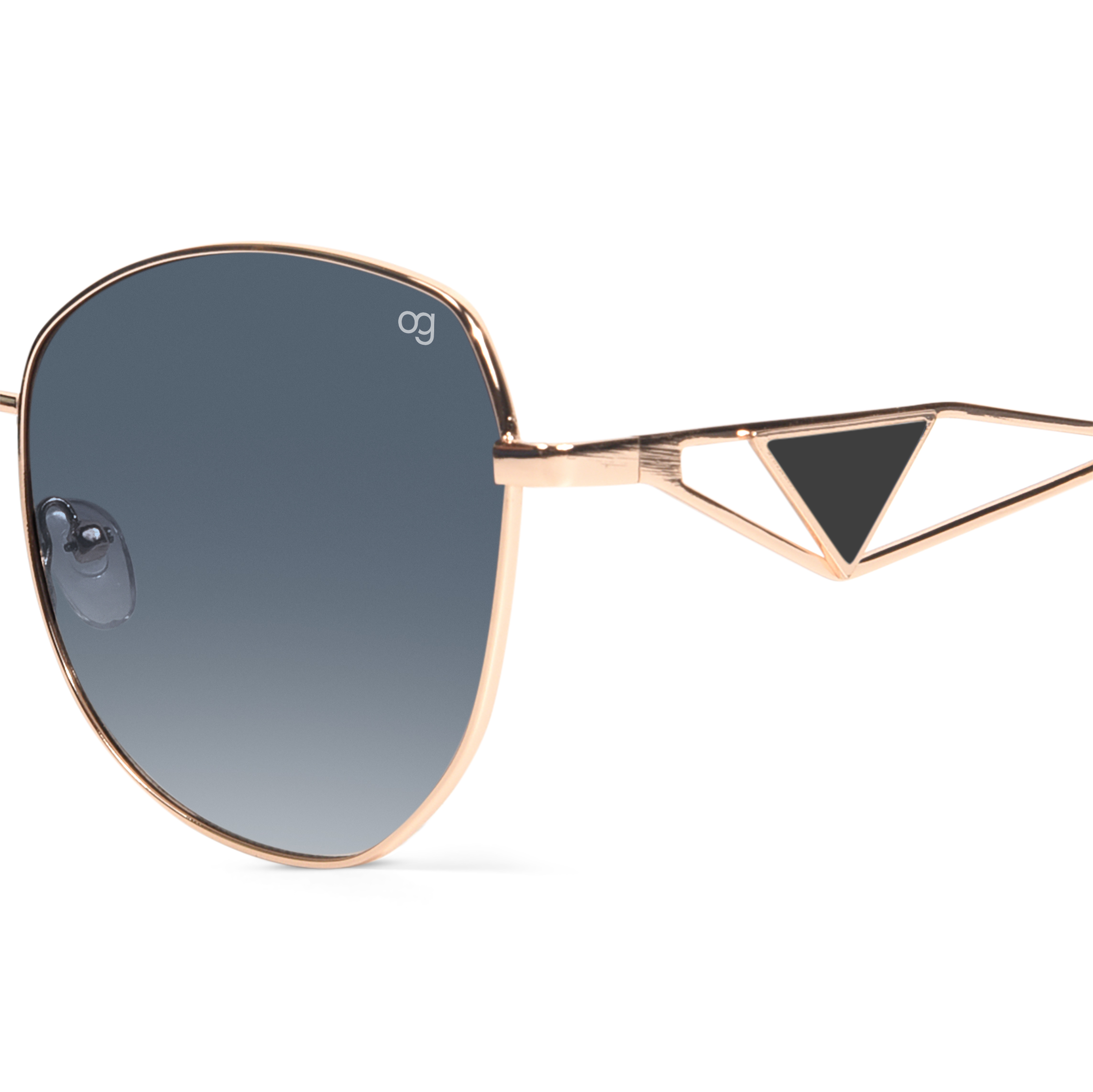 Black Hexagonal Sunglasses