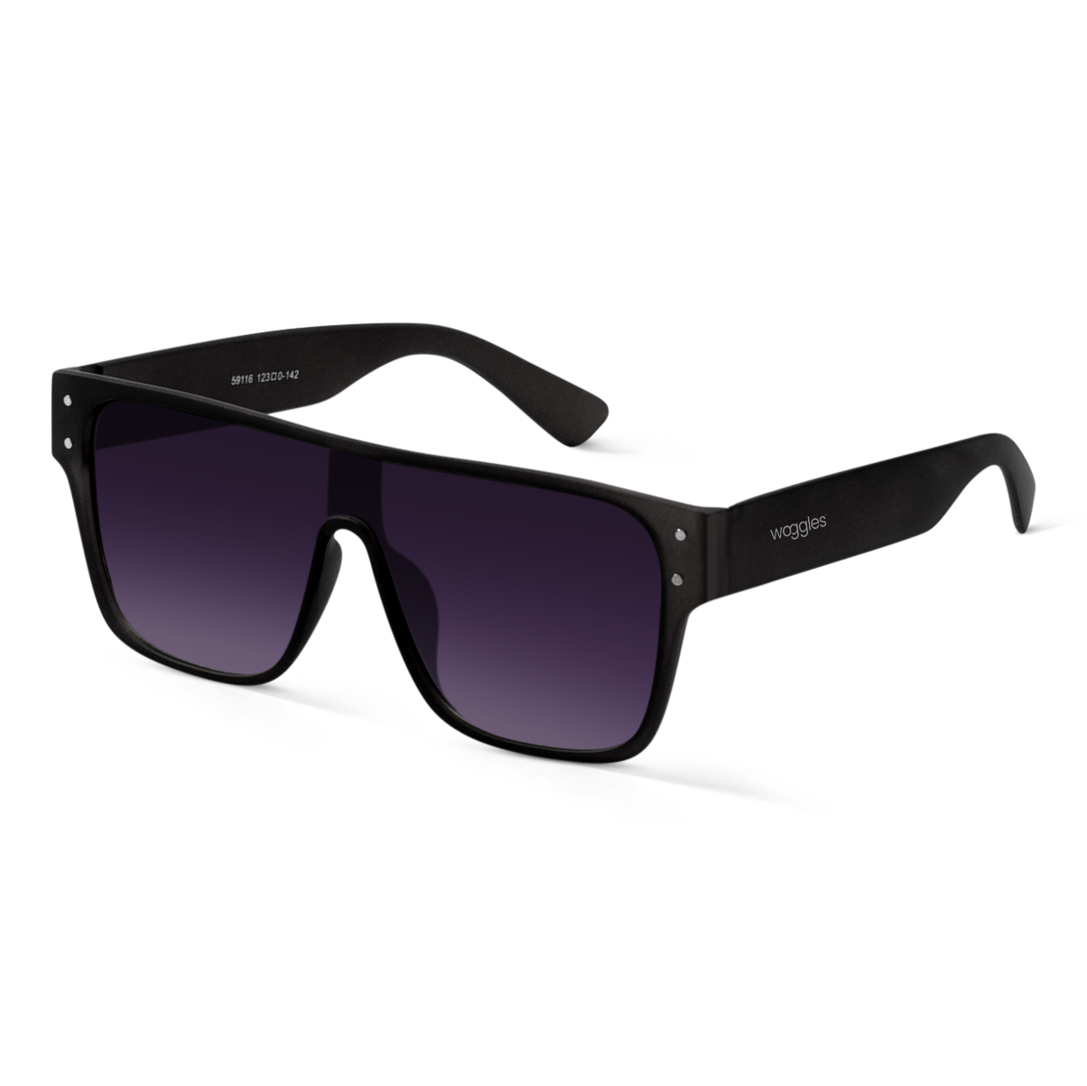 Buy Luminary Black Oversize Sunglasses