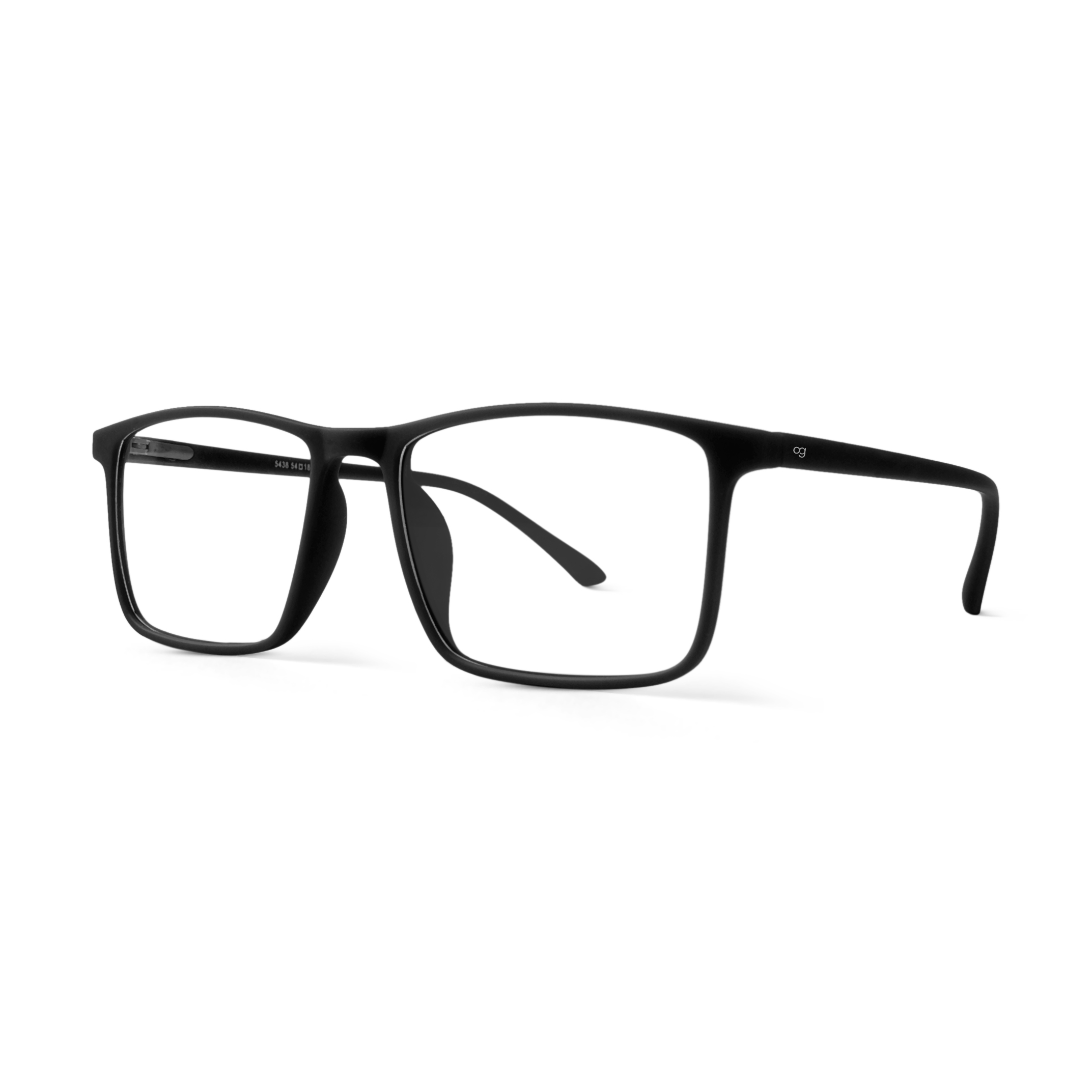 Buy Pitch Black Rectangle Blue Screen GlassesWoggles