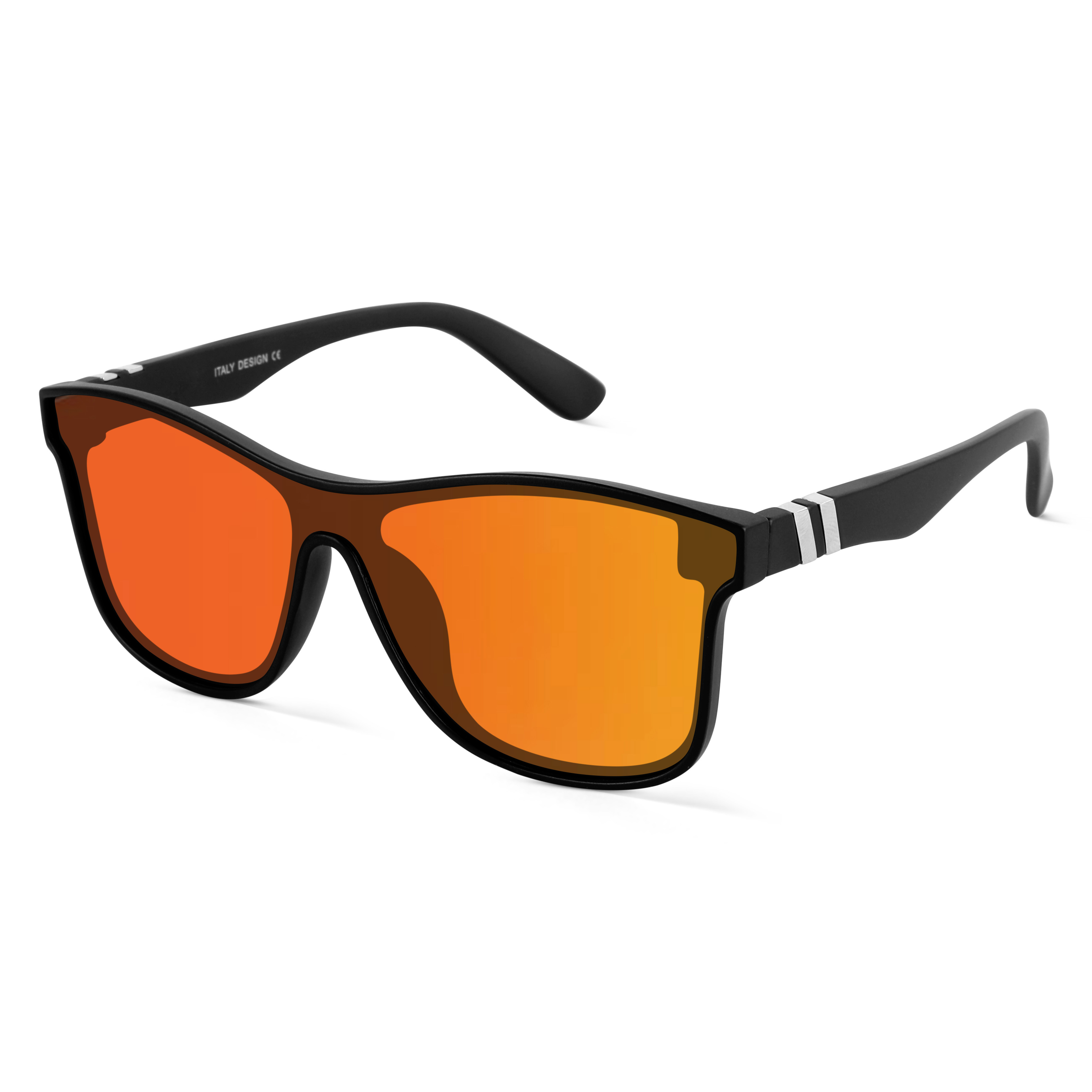 Shop Velfire Orange Sports Sunglasses